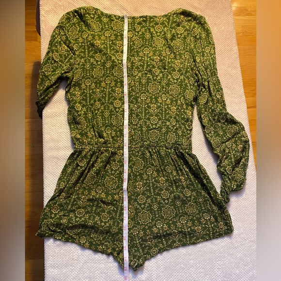 Boho lace front long sleeve romper - Picture 7 of 7